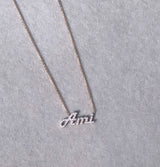 Colier din aur cu diamante personalizat cu litere nume