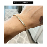 Bratara din aur cu lant cubanez si diamante de 0.42 ct