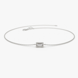 Bratara din aur cu diamant de 0.06 ct model BAGUETTE