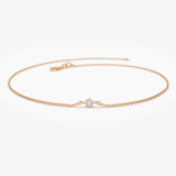 Bratara din aur cu diamant rotund solitaire de 0.05 ct