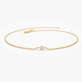 Bratara din aur cu diamant rotund solitaire de 0.05 ct