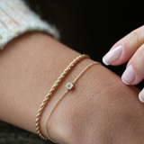 Bratara din aur diamant model BAGUETTE