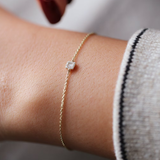 Bratara din aur diamant model BAGUETTE