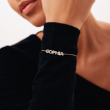 Bratara din aur cu diamante personalizata cu litere sau nume