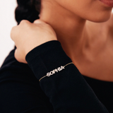 Bratara din aur cu diamante personalizata cu litere sau nume