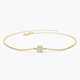 Bratara din aur cu diamante si simbol floare