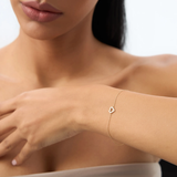 Bratara din aur cu inima si diamante de 0.10 ct