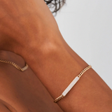 Bratara din aur cu lant cubanez si 58 de diamante rotunde