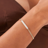 Bratara din aur cu lant cubanez si 58 de diamante rotunde