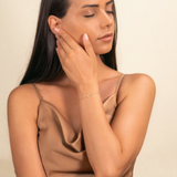 Bratara din aur cu literă si diamante de 0.8 ct.