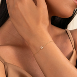 Bratara cu litera si diamante naturale - MY FIRST GIFT