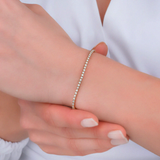 Bratara tennis din aur cu diamante de 1.12 ct H/I