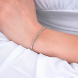 Bratara tennis din aur cu diamante de 1.12 ct H/I