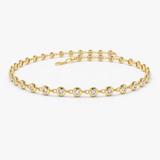 Bratara stil tennis din aur cu diamante de 0.70 ct