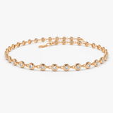 Bratara stil tennis din aur cu diamante de 0.70 ct