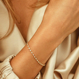 Bratara stil tennis din aur cu diamante de 0.70 ct