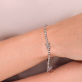 Bratara tennis din aur cu diamante de 2.00 ct. cu montura rotunda