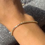 Bratara tennis din aur cu diamante de 2.00 ct. cu montura rotunda