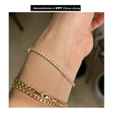 Bratara tennis din aur cu diamante naturale de 2.00 ct H/I