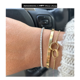 Bratara tennis din aur cu diamante naturale de 2.00 ct H/I