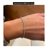 Bratara tennis din aur cu diamante naturale de 2.00 ct H/I