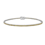 Bratara tennis din aur cu diamante naturale galbene de 1.05 ct