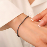 Bratara tennis din aur cu diamante negre de 1.05 ct