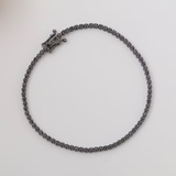 Bratara tennis din aur cu diamante negre de 1.05 ct