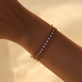 Bratara tennis din aur cu rubin natural si diamant