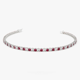 Bratara tennis din aur cu rubin natural si diamant