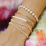 Bratara tennis din aur cu safir natural colorat curcubeu de 3.10 ct