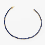 Bratara tennis din aur cu safir natural albastru de 3.10 ct