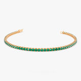 Bratara tennis din aur cu smarald natural de 2.35 ct.