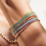 Bratara tennis din aur cu smarald natural de 2.35 ct.