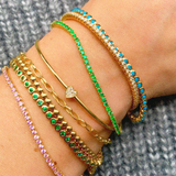 Bratara tennis din aur cu smarald natural de 2.35 ct.