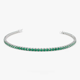 Bratara tennis din aur cu smarald natural de 2.35 ct.