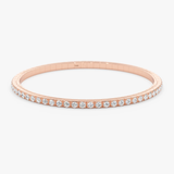 Bratara tennis flexibila din aur cu diamante de 2.00 ct