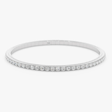 Bratara tennis flexibila din aur cu diamante de 2.00 ct