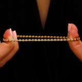 Bratara tennis flexibila din aur cu diamante de 2.00 ct