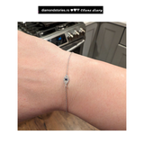 Bratara din aur ochi de deochi cu diamante si safir