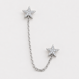Cercei din aur cu diamante naturale STAR CHAIN