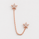 Cercei din aur cu diamante naturale STAR CHAIN
