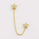 Cercei din aur cu diamante naturale STAR CHAIN