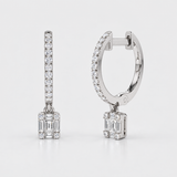 Cercei cu diamante naturale - FANCY BAGUETTE