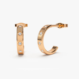 Cercei din aur cu diamante model STARBURST