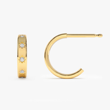 Cercei din aur cu diamante model STARBURST