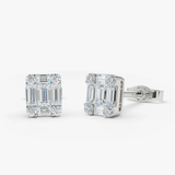 Cercei din aur cu diamante de 0.22 ct