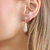 Cercei din aur lungi cu diamante de 0.92 ct