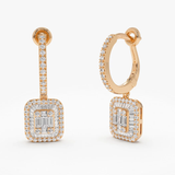 Cercei din aur cu diamante de 0.98 ct