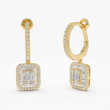 Cercei din aur cu diamante de 0.98 ct